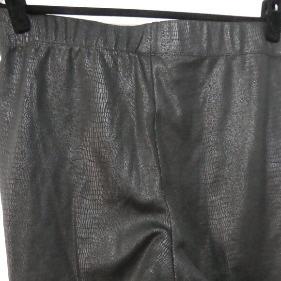 A - ADDITION ELLE | size 14-16 | Snakeskin Texture | Black High-Waist Leggings - Picture 11 of 16
